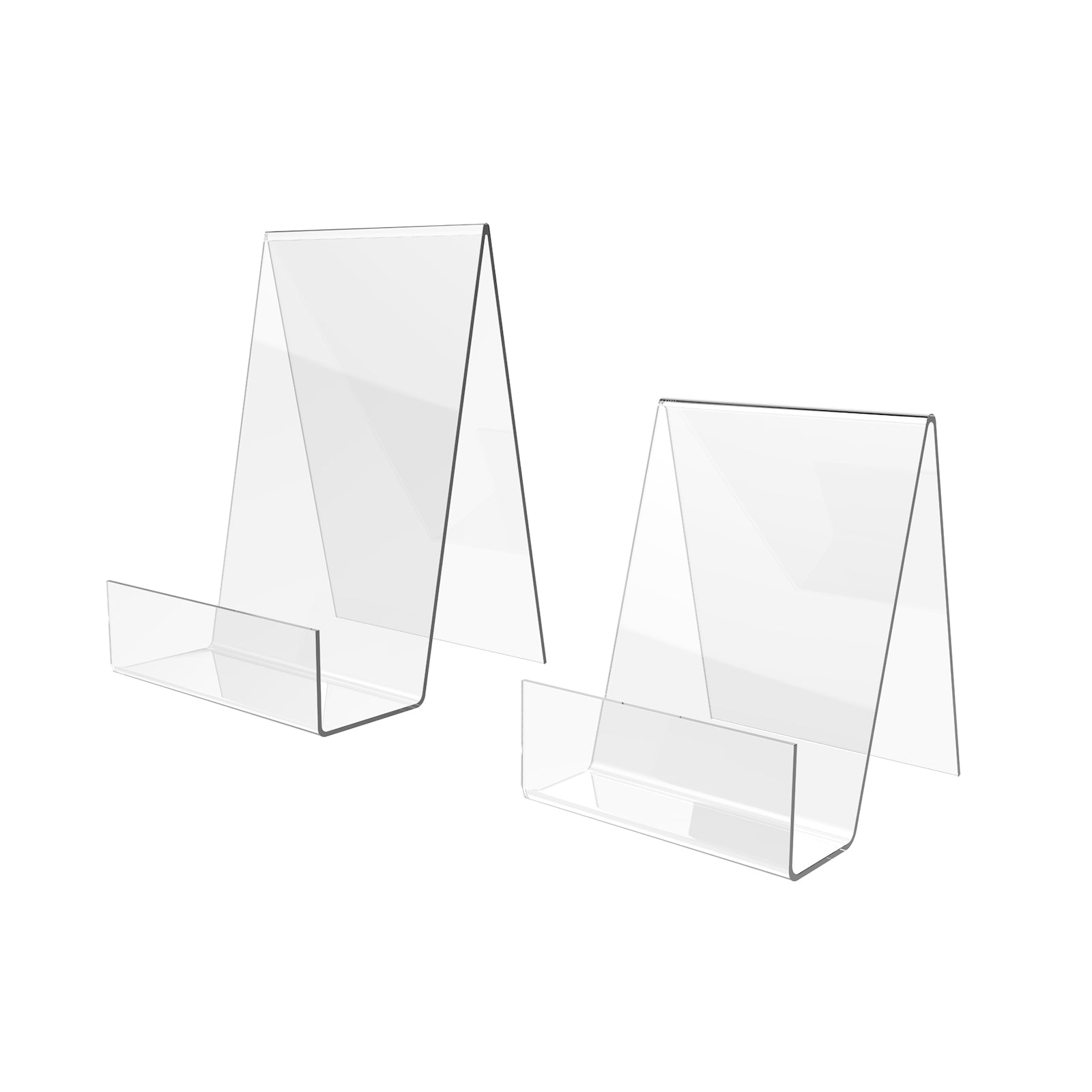  Boloyo Acrylic Book Stand with Ledge,6PC 6 Inch Clear